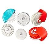 Pastry Wheel Decorator and Cutter, 6Pcs Pie Wheel, Pastry Wheel Roll, Pie Crust Cutter, Pastry Cutters, Pies Cutters, Pizza Pastry Pie Lattice Cookie Biscuit Decoration, DIY Baking Cooking Tool