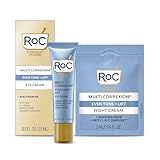 RoC Multi Correxion 5 in 1 Anti-Aging Eye Cream for Puffiness, Under Eye Bags & Dark Circles, Skin Care Treatment with Shea Butter, (.5 oz) with Night Cream Packette (Packaging May Vary)