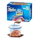 Ziploc Quart Food Storage Freezer Bags, Stay Open Design with Stand-Up Bottom, Easy to Fill, 100 Count