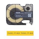 MakeID P31&P31S All-Weather PET Label Tape with Ribbon Cartridge for Indoor/Outdoor ID and Equipment Labeling, Black on Yellow - 26.24ft L/Roll