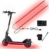 Lumiride Scooter LED Lights, Dream Color RGB Light Strip for Electric Scooter, Battery Powered Night Riding Safety Accessories, USB Powered Underglow Decoration for Bike Skateboard