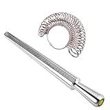 Ring Mandrel Sizer Finger Sizing Measuring Stick - Ring Sizer Guage 27 Pcs Metal Circle Models Jewelry Tool
