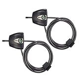 Master Lock Black Python Steel Cable Lock with Keys, Heavy Duty Anti-Theft Trail Camera and Kayak Locking Cable, 2 Pack, 8417T