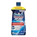 Finish Jet-Dry Dishwasher Rinse Aid, Compatible with Dishwasher Detergent, Prevents Spots & Residues, Dries, Shine & Protects, 32 oz, 300 washes