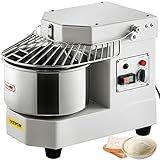 VEVOR Commercial Food Mixer, 8.5Qt Capacity, 450W Dual Rotating Dough Kneading Machine with Food-grade Stainless Steel Bowl, Security Shield & Timer Included, Baking Equipment for Restaurant Pizzeria