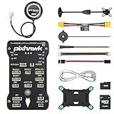 Pixhawk PX4 2.4.8 Flight Controller, 32Bit Open Source Autopilot with Power Module, Safety Switch, Buzzer, SD Card, Vibration Damping & M8N GPS Module for DIY FPV Drone RC Plane