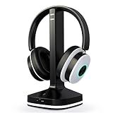 Wireless Headphones for TV Watching, TV Headphones Wireless for Seniors with Transmitter Charging Base, Over Ear Headset with 3 Audio Modes, No Audio Delay Blutooth 5.4, Gifts for Parents, Black&White