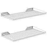 WALMANN 2 Pack Garage Wall Shelf, 23.5" x 12" Wall-Mounted Storage Shelves for Garage, Closet, Laundry Room, Heavy Duty Floating Shelving, Holds Up to 65 lbs(White)
