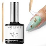 modelones Gel Polish Liquid Latex for Nails, 15 ml Peel Off Nail Polish Barrier with Stick, Fast Dry Cuticle Guard, Skin Protector for Fingers