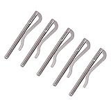 5 Packs Slim Spring Loaded Bifold Money Clip Bar Plated Men's Wallet Accessories with Anti-slip Threaded Base for Bifold Genuine Leather Wallet Purse Credit Card