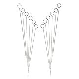 Super Z Outlet Stainless Steel Shish Kabob Flat Barbecue Grilling Skewers - 12" Flat Kebab Sticks Grill Tools BBQ Accessories (12 Pack)