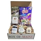 Box of Maine - 5-item Gift Pack - Humpty Dumpty All Dressed, Chocolate Whoopie Pie, Wild Maine Blueberry Jam, Maine Maple Syrup and Maine Woods Candle