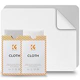 K&F CONCEPT 2 Pack Lens Cleaning Cloth | Microfiber Cleaning Cloth | Glasses Cleaning Cloths | Eyeglass Lens Cleaner | Eyeglasses, Camera Lens, VR/AR Headset, and Screen Cleaning | White & Grey