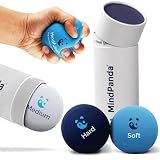 Mind & Body Stress Balls for Adults - Multi-Density Squeeze Balls for Hand Therapy & Grip Strengthening - Stress & Anxiety Relief - Soft to Triple Density Options