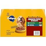 Pedigree Choice Cuts in Gravy Adult Canned Soft Wet Dog Food, Chicken & Rice & Country Stew, 13.2 oz. Cans (24 Count, Pack of 1)