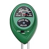Dr.meter Plant Moisture Meter 3 in 1 Soil Moisture Light pH Tester