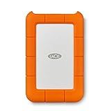 LaCie Rugged Mini 2TB External Hard Drive Portable HDD - USB 3.0/ 2.0 Compatible, Drop Shock Dust Rain Resistant Shuttle Drive, For Mac And PC Computer (LAC9000298), orange