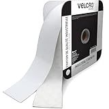 VELCRO Brand Heavy Duty Tape with Adhesive | 25 Ft Bulk Roll 2" Wide | Holds 10 lbs, White | Industrial Strength Strong Hold for Indoor or Outdoor Use (30082)