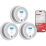 X-Sense Smart Smoke Detector Carbon Monoxide Detector Combo with Replaceable Battery, Wi-Fi Smoke and Carbon Monoxide Detector with Real-Time App Notifications, SC07-WX, 3-Pack