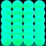 Deekin 6 Pcs 8" Street Hockey Balls Glow in The Dark Sports Balls for Indoor Outdoor Road Roller Hockey Games (Green)
