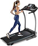 SereneLife Folding Exercise Running Treadmill Machine, Upgraded Electric Motorized Exercise Equipment with 12 Pre-Set Program, 4 Incline Level, Bluetooth Music and App Support for Home Gym or Office