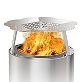Heat Deflector for Solo Stove Bonfire 19.5", Portable 304 Stainless Steel Bonfire Heat Deflector, Fire Pit Heat Diffuser with Carrying Handle & Leg for Solo Stove Accessories Easy to Install