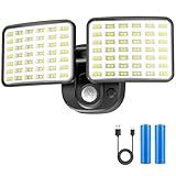 YTKIH Rechargeable Battery Motion Light, 2500LM & 4000LM Dual Modes Motion Sensor Security Lights, USB Charging Wireless Flood Light Battery Powered, LED Outdoor Lights for Garage,Yard,Porch,Shed