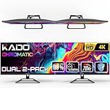 Kado Dual Monitor Setup - 2-Pack 27" 4K 3840x2160 Computer Monitor 70Hz UHD VESA Mount HDMI Office Gaming Built-in Speakers (U27 Dual Series)