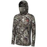 BASSDASH Men's UPF 50+ Camo Long Sleeve Hunting Hooded Shirt with Mask