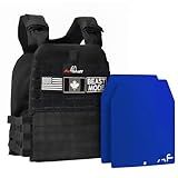 AmStaff Fitness Tactical Weighted Vest - Adjustable Weight Vests for Men & Women - Versatile Wearable Weighted Vest for Fitness Workouts, Strength and Endurance Training, Running, WO - (20lb)