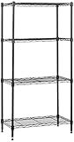 Amazon Basics 4-Shelf Steel Wire Storage Shelves for Garage, Adjustable Metal Shelving Unit, 200 lbs Per Shelf, 23.2" W x 48" H x 13.4" D, Black