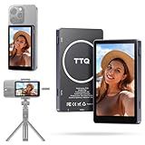Vlog Selfie Monitor Screen, Magnetic Phone Vlog Selfie Monitor Screen 4K 60fps Bluetooth Remote, Back Camera Monitor for Vlog Live Stream TikTok, Compatible with iPhone & Android