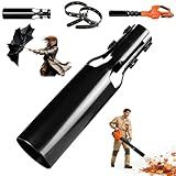 Leaf Blower Air Booster, Leaf Blower Nozzle Attachment, Cordless Leaf Force Air Booster for 2–4 Inch Blower Tubes, Easy to Install Airflow Accelerator, Yard Cleanup Artifact (Black)