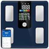 GE Smart Scale for Body Weight, BMI, Body Fat, Muscle Mass, Digital Bathroom Scales 500lbs for Bluetooth Weight Monitor 11.8" Large Platform Weighing Machine Health Analyzer with App