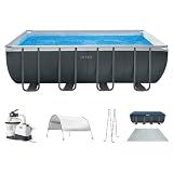 INTEX Ultra XTR 18ft x 9ft x 52in Above Ground Swimming Pool Set Bundle