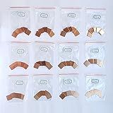 Copper Thermal Shim 12 Thickness from 0.1mm 0.2mm. 0.5mm 0.8mm to 1.8mm and 2.0mm Great Set for Cooling GPU Memory MOS Kit Thermal Pads Total 60 pcs Heatsink