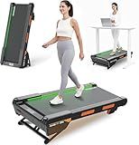 Walking Pad Treadmill with Auto Incline, Vitalwalk Wide Full Deck, 400lbs/350lbs Capacity, Portable Under Desk Treadmills for Home Office, 3.0HP Brushless, Vertical Space-Saving, Ambient Light, TM06