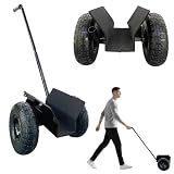 Heavy Duty Panel Dolly, All-Terrain Slab Dolly with 1000 LB Weight Capacity,10-inch Wheels (Black Solid Tire)-Patent Pending