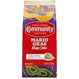 Community Coffee Mardi Gras King Cake Flavored 12 Ounces, Medium Roast Ground Coffee, 12 Ounce Bag (Pack of 1)
