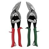 MIDWEST Aviation Snip Set - Left and Right Cut Offset Tinner Shears, Made in the USA - MWT-6510C