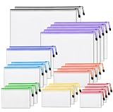 26pcs Mesh Zipper Pouch Bags, 8 Sizes Zippered Storage Bags for Organizing