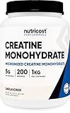 Nutricost Creatine Monohydrate Micronized Powder (1 KG) - Pure Creatine Monohydrate