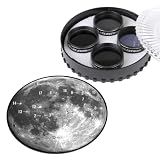 Celestron Moon Filter Set – Neutral Density & Sky Glow Filters – Moon Map | Complete Moon Filter Kit with Moon Map, Reduce Glare, Improve Lunar Contrast, Fits 1.25" Telescope Eyepieces