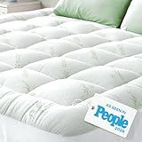 Niagara Sleep Solution Ultra Soft Full Size Mattress Topper - Viscose Made from Bamboo Pillow Top Mattress Pad for Back Pain Relief - Naturally Cooling for Hot Sleepers, Green