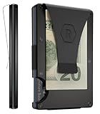 The Ridge Wallet - Slim Minimalist Compact Wallet and Card Holder| RFID Protected Front Pocket Wallets | Integrated Money Clip | Royal Black