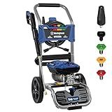 Westinghouse WPX3200e Electric Pressure Washer, 3200 PSI and 1.76 Max GPM, Induction Motor, Onboard Soap Tank, Spray Gun and Wand, 5 Nozzle Set, for Cars/Fences/Driveways/Homes/Patios/Furniture, Blue