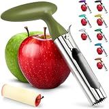 Zulay Kitchen Premium Apple Corer Tool - Ultra Sharp, Stainless Steel, Serrated Blades for Easy Coring - Easy to Use & Clean, Durable Apple Corer Remover for Baking Apples & More - Olive Green