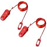 2pcs Treadmill Magnet Safety Key, Universal Magnetic Safety Switch Treadmill Emergency Stop Replacement Accessories for Most Running Machines (Flat Oval)
