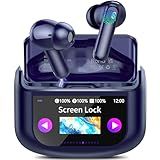 AI Translation Earbuds Real Time,164 Language/7 Translation Modes Translator Earbuds with Audio and Video Calls,No Subscription,5 EQ Modes Touch Screen Translator Headphones,48H AI Ear Buds, Dark Blue