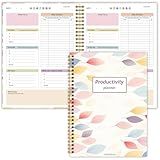 ADHD Planner for Women，Daily Productivity Planner with Task Management Organizer for Neurodivergent Adult,Teens , Self-Cares, Daily Schedule,To-Do List,Brain Dump,ADHD Journal with Cardboard Cover to Stay Organized and Focused (Colorful Leaves)